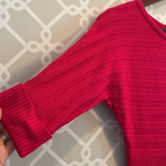 COPY - Eliza J Hot Pink Fit & Flare Sweater Dress Small - Picture 3 of 9